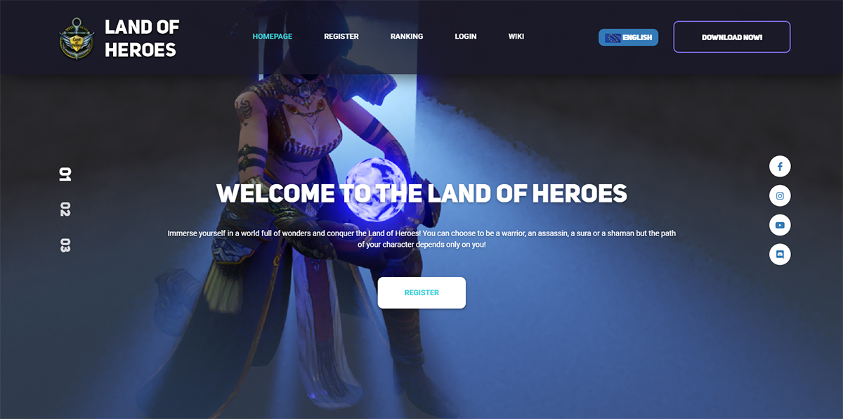 Land of Heroies EU — Metin2 Newschool Private Server banner